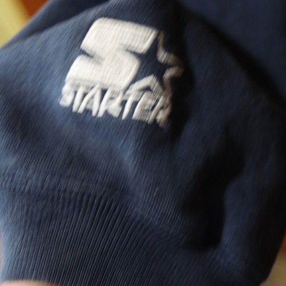 Starter Navy Blue Vintage 90s Streetwear Pullover Sweatshirt XXL Chest Logo - Picture 10 of 11